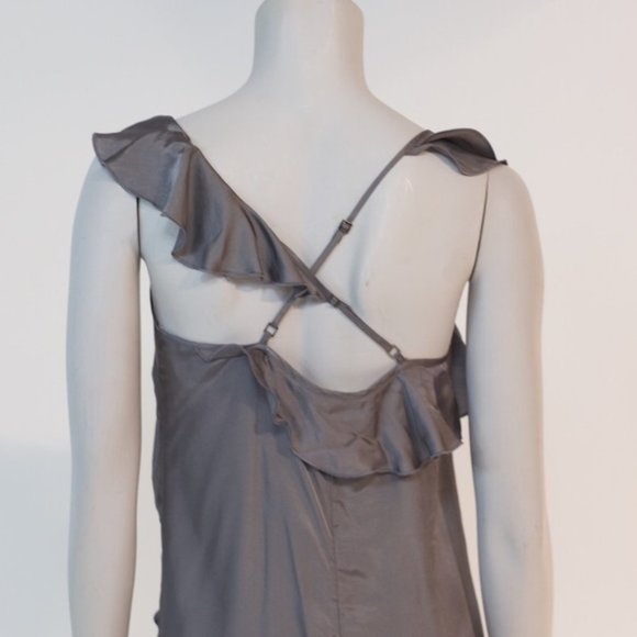 Banana Republic Grey Slip Dress Small EUC - Picture 2 of 4